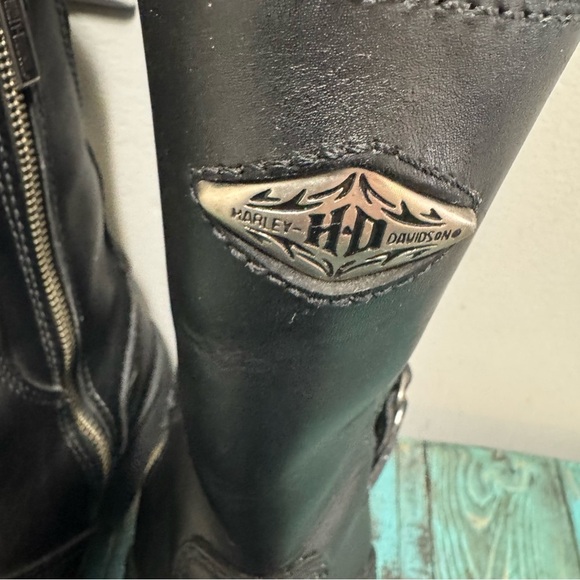 Harley-Davidson Riding Boots Size 9 Fury Motorcycle Buckle Zipper Rare - Picture 8 of 12